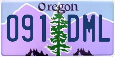 OR license plate 091DML