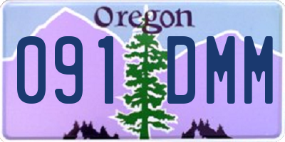 OR license plate 091DMM
