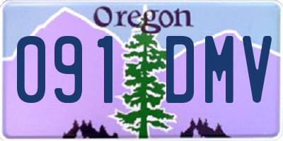 OR license plate 091DMV