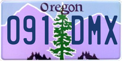 OR license plate 091DMX