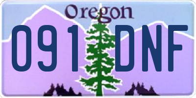 OR license plate 091DNF