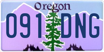 OR license plate 091DNG