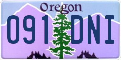 OR license plate 091DNI