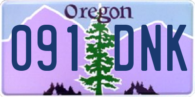 OR license plate 091DNK