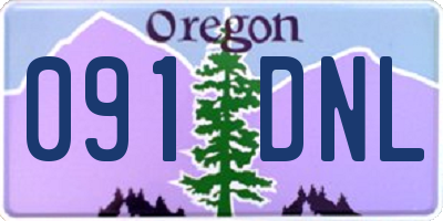 OR license plate 091DNL