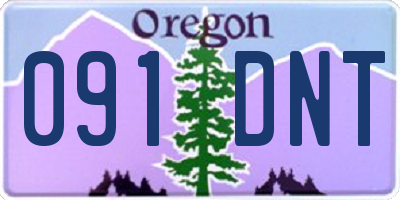 OR license plate 091DNT