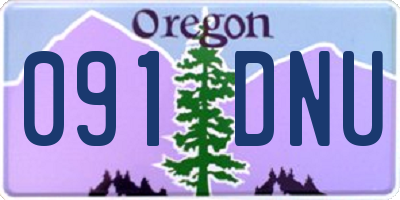 OR license plate 091DNU