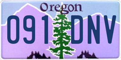 OR license plate 091DNV