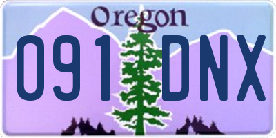 OR license plate 091DNX
