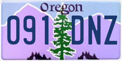 OR license plate 091DNZ