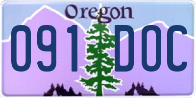 OR license plate 091DOC