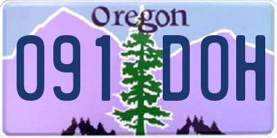 OR license plate 091DOH