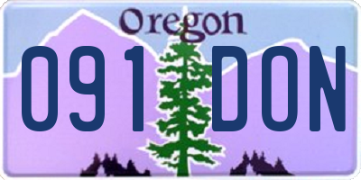 OR license plate 091DON
