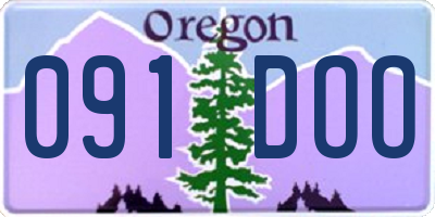 OR license plate 091DOO