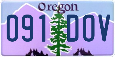 OR license plate 091DOV
