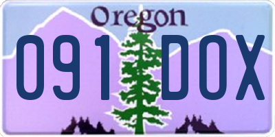 OR license plate 091DOX