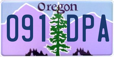 OR license plate 091DPA