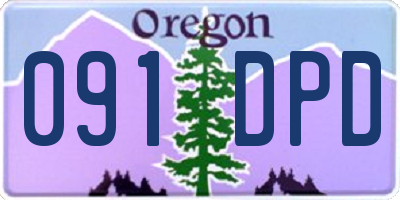 OR license plate 091DPD