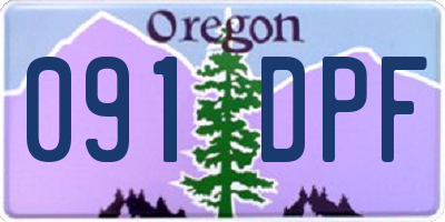 OR license plate 091DPF