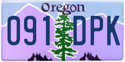 OR license plate 091DPK