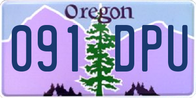 OR license plate 091DPU