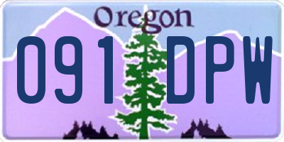 OR license plate 091DPW