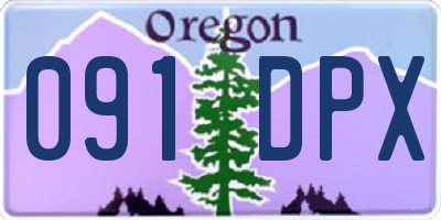 OR license plate 091DPX