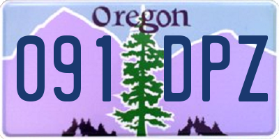 OR license plate 091DPZ