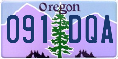 OR license plate 091DQA