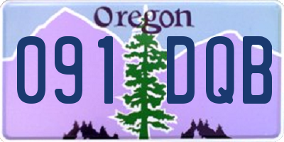 OR license plate 091DQB