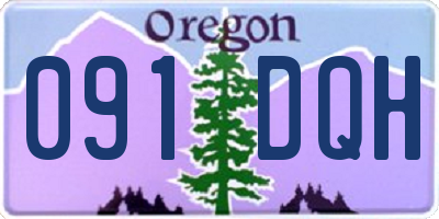 OR license plate 091DQH