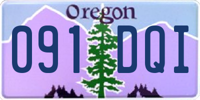 OR license plate 091DQI