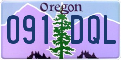 OR license plate 091DQL