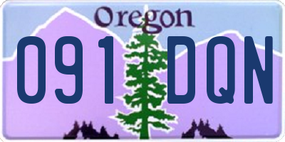 OR license plate 091DQN