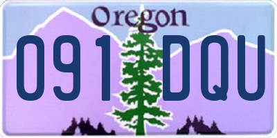 OR license plate 091DQU