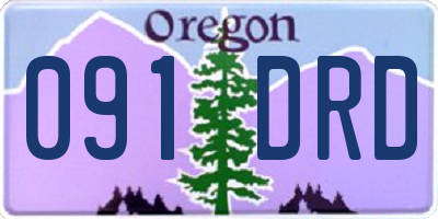 OR license plate 091DRD