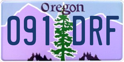OR license plate 091DRF