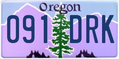 OR license plate 091DRK
