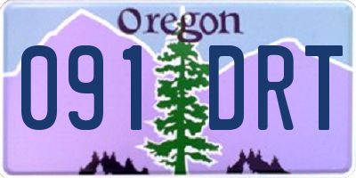 OR license plate 091DRT