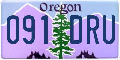 OR license plate 091DRU