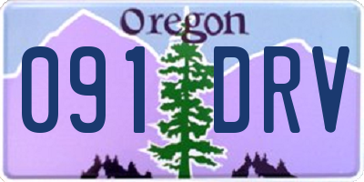 OR license plate 091DRV