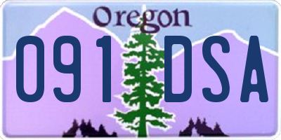 OR license plate 091DSA
