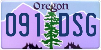 OR license plate 091DSG