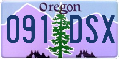 OR license plate 091DSX