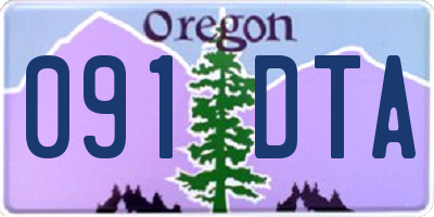 OR license plate 091DTA