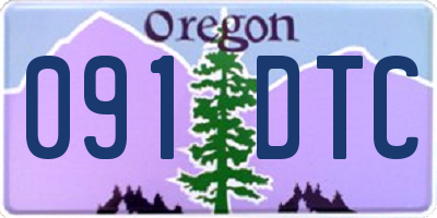 OR license plate 091DTC