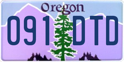 OR license plate 091DTD