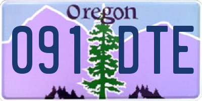 OR license plate 091DTE