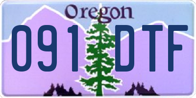 OR license plate 091DTF