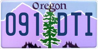 OR license plate 091DTI